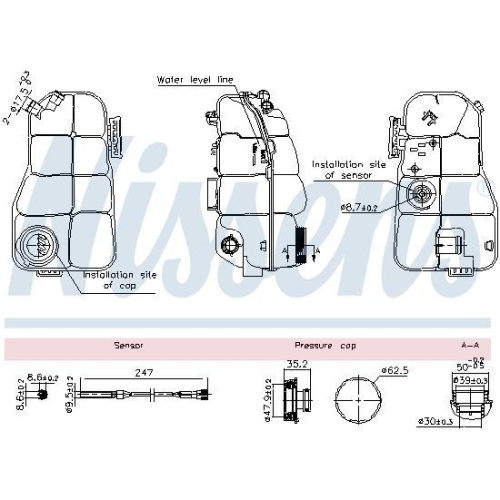 NISSENS Ausgleichsbeh&auml;lter, K&uuml;hlmittel ** FIRST FIT ** 996216