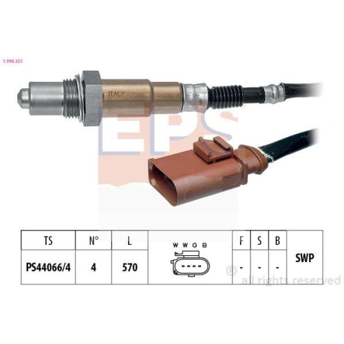EPS Lambdasonde Made in Italy - OE Equivalent 1.998.351