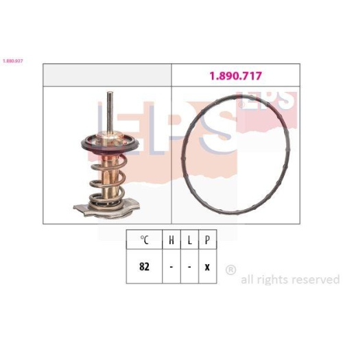 EPS Thermostat, K&uuml;hlmittel Made in Italy - OE Equivalent 1.880.937