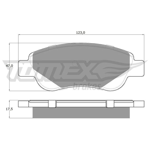TOMEX Brakes Bremsbelagsatz, Scheibenbremse TX 14-37