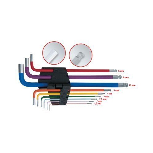 Kugelkopf-Innensechskant-Winkelstiftschl&uuml;ssel-Satz, 9-tlg KS TOOLS 151.4325