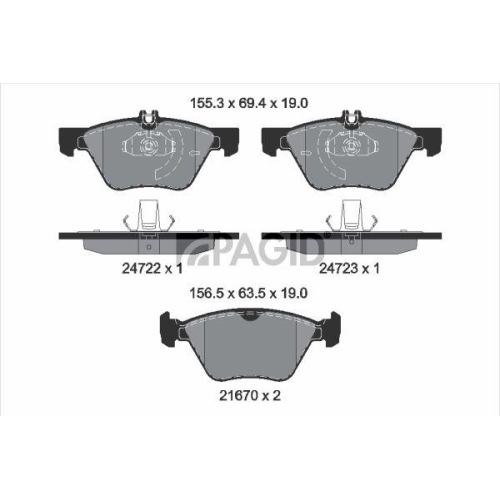 PAGID Bremsbelagsatz, Scheibenbremse T1813N