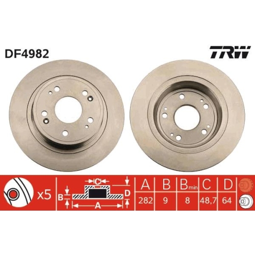 TRW Bremsscheibe DF4982