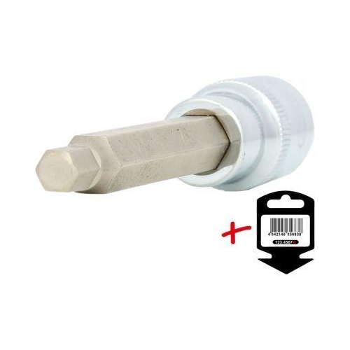 1/2 Zoll CHROMEplus Bit-Stecknuss Innensechskant lang 7mm auf H&auml;nger 918.1657-E