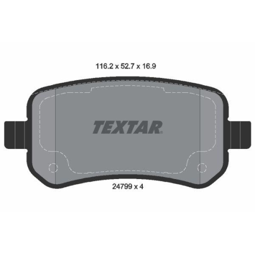 TEXTAR Bremsbelagsatz, Scheibenbremse Q+ 2479901