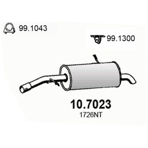 ASSO Endschalld&auml;mpfer 10.7023
