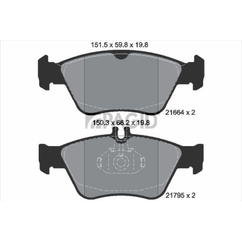 PAGID Bremsbelagsatz, Scheibenbremse T1091N