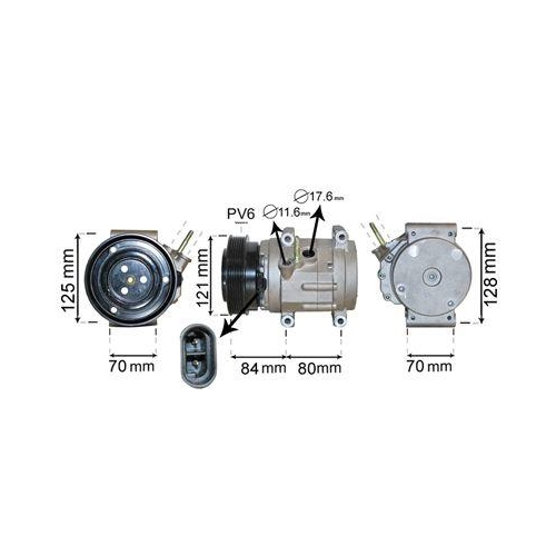 VAN WEZEL Kompressor, Klimaanlage 0800K037