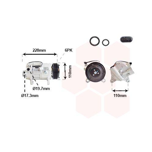 VAN WEZEL Kompressor, Klimaanlage 0601K716