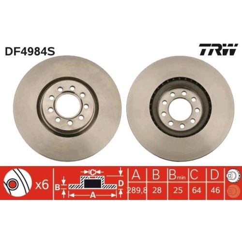 TRW Bremsscheibe DF4984S
