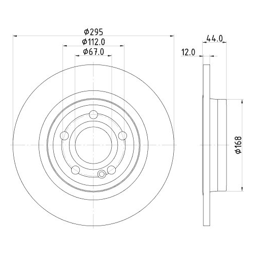HELLA Bremsscheibe PRO 8DD 355 133-351