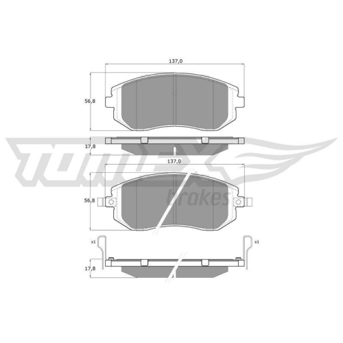 TOMEX Brakes Bremsbelagsatz, Scheibenbremse TX 14-94