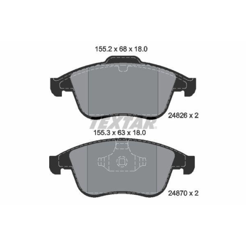 TEXTAR Bremsbelagsatz, Scheibenbremse Q+ 2482601