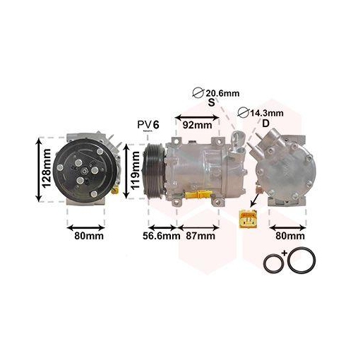 VAN WEZEL Kompressor, Klimaanlage *** IR PLUS *** 0900K238