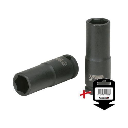 3/4 Zoll Sechskant-Kraft-Stecknuss, lang, 33mm auf H&auml;nger KS TOOLS 515.1433-E