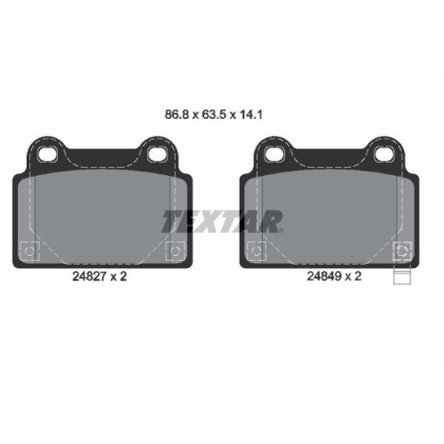 TEXTAR Bremsbelagsatz, Scheibenbremse Q+ 2482701