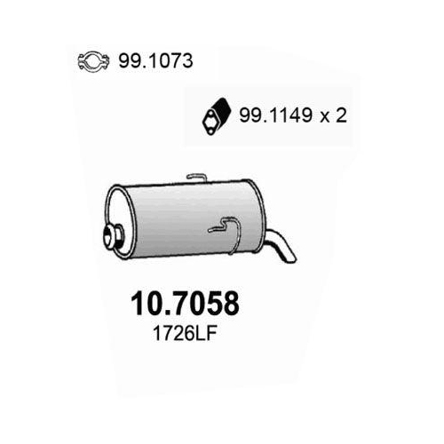 ASSO Endschalld&auml;mpfer 10.7058