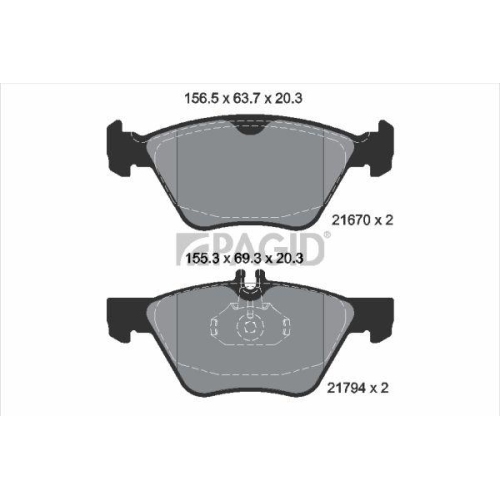 PAGID Bremsbelagsatz, Scheibenbremse T1092N