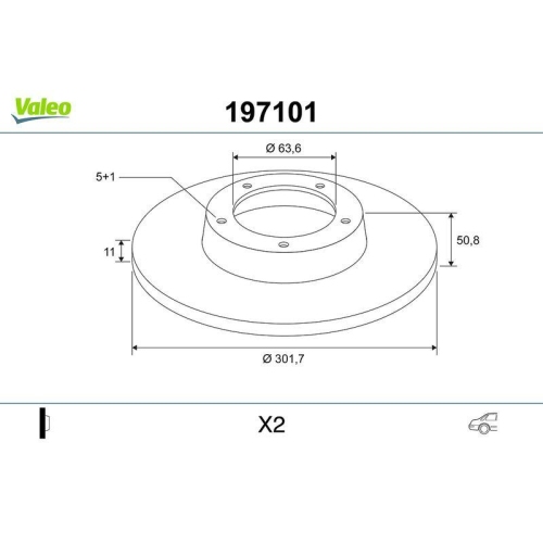 VALEO Bremsscheibe 197101