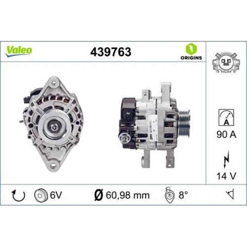 VALEO Generator VALEO ORIGINS - NEW O.E. TECHNOLOGIE 439763