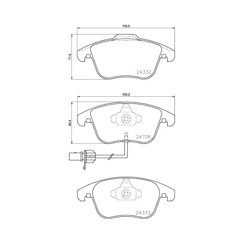 DON Bremsbelagsatz, Scheibenbremse PCP1127