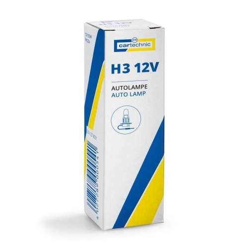 Autolampe Leuchte Gl&uuml;hbirne Schweinwerfer H3 12 Volt 55 Watt PK22s Cartechnic