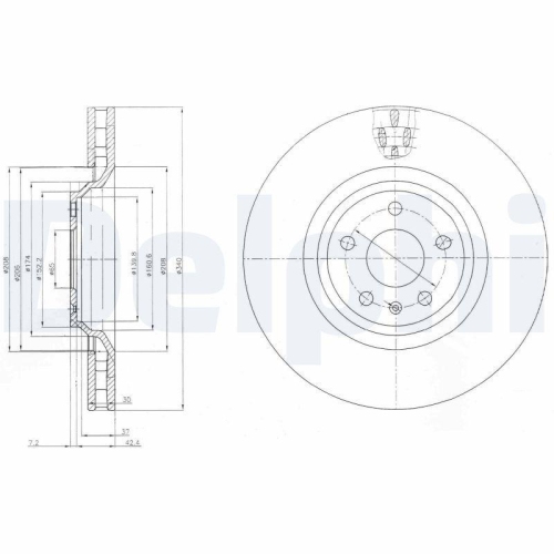 DELPHI Bremsscheibe BG9054