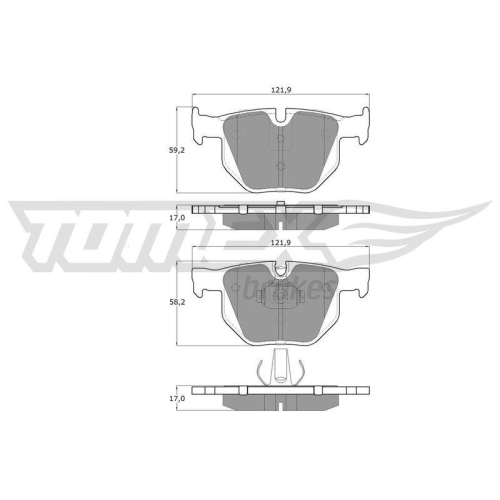 TOMEX Brakes Bremsbelagsatz, Scheibenbremse TX 15-24