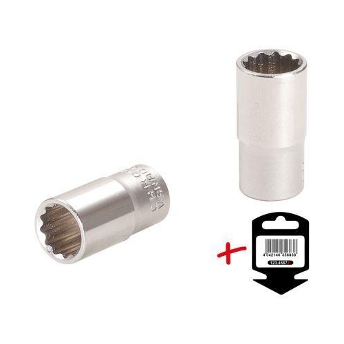 1/4 Zoll 12-kant-Stecknuss, 9/16 Zoll auf H&auml;nger KS TOOLS 917.1483-E