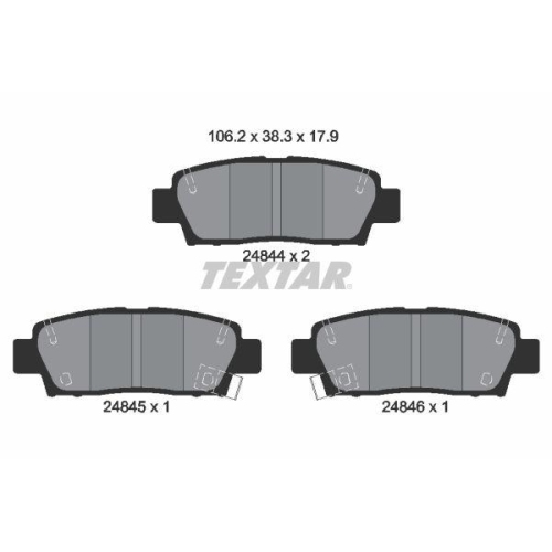 TEXTAR Bremsbelagsatz, Scheibenbremse 2484401
