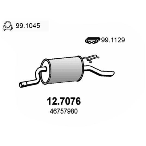 ASSO Endschalld&auml;mpfer 12.7076