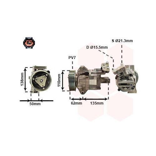 VAN WEZEL Kompressor, Klimaanlage 1300K342