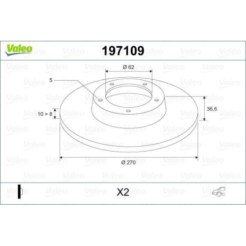 VALEO Bremsscheibe 197109