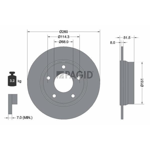 PAGID Bremsscheibe 56358NC