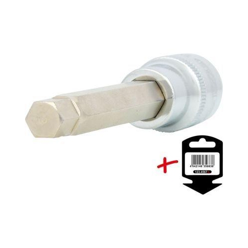 1/2 Zoll CHROMEplus Bit-Stecknuss Innensechskant lang 9mm auf H&auml;nger 918.1659-E