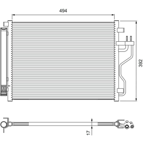 VALEO Kondensator, Klimaanlage 814396