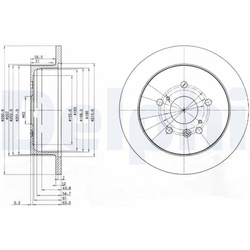 DELPHI Bremsscheibe BG3779