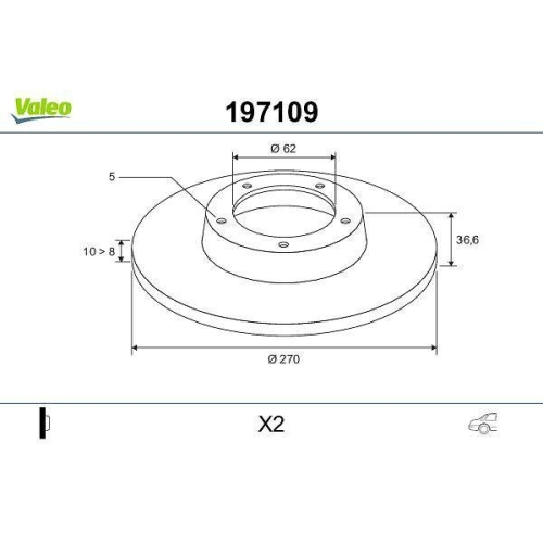 VALEO Bremsscheibe 197109