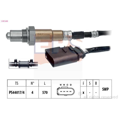 EPS Lambdasonde Made in Italy - OE Equivalent 1.997.600