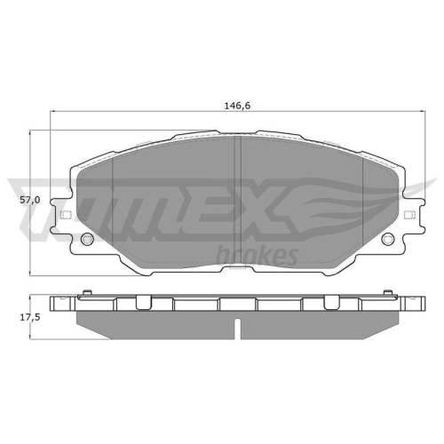 TOMEX Brakes Bremsbelagsatz, Scheibenbremse TX 15-41