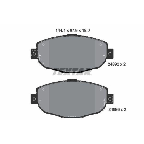 TEXTAR Bremsbelagsatz, Scheibenbremse 2489201