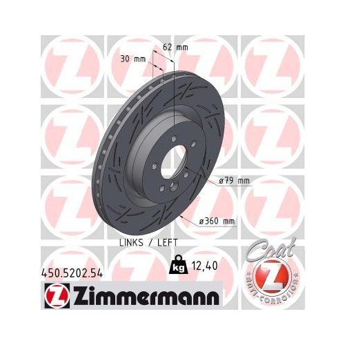 ZIMMERMANN Bremsscheibe BLACK Z 450.5202.54