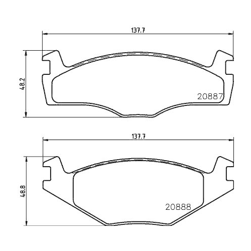 DON Bremsbelagsatz, Scheibenbremse PCP1132