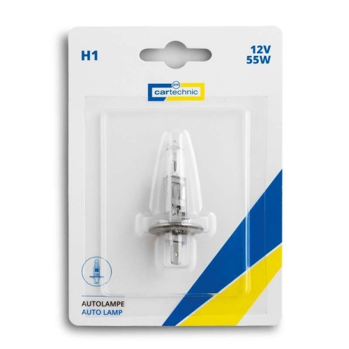 Gl&uuml;hlampe Gl&uuml;hbirne Autolampe Leuchte H1 12 Volt 55 Watt P14,5s Blister