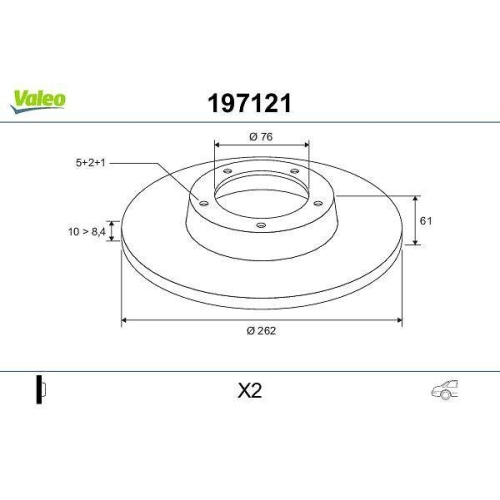 VALEO Bremsscheibe 197121