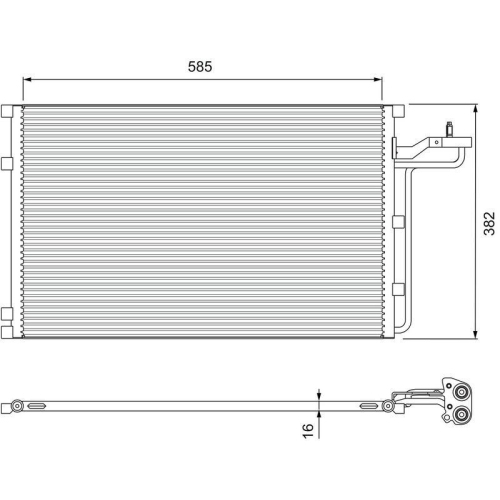 VALEO Kondensator, Klimaanlage 814416