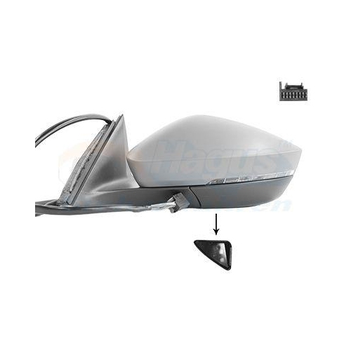 VAN WEZEL Au&szlig;enspiegel * HAGUS * 7638817