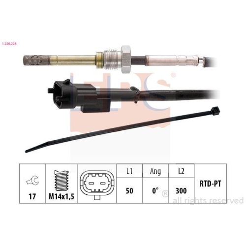 EPS Sensor, Abgastemperatur Made in Italy - OE Equivalent 1.220.228