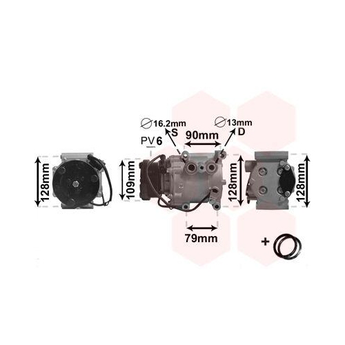 VAN WEZEL Kompressor, Klimaanlage *** IR PLUS *** 1800K105