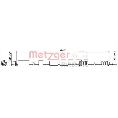 METZGER AUTOTEILE Bremsschlauch GREENPARTS 4112075